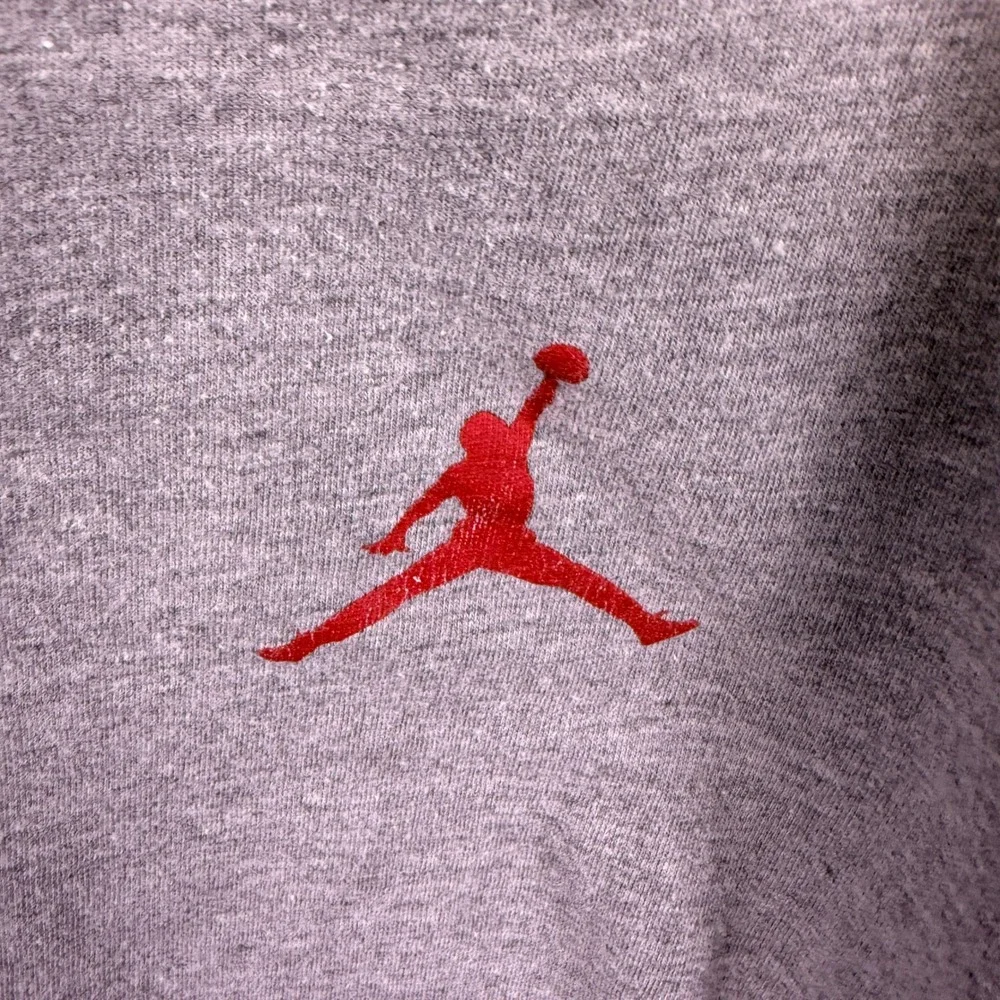 Jordan T-Shirt Mens 3XL Gray Embroidered Jumpman Logo Short Sleeve Cotton Blend